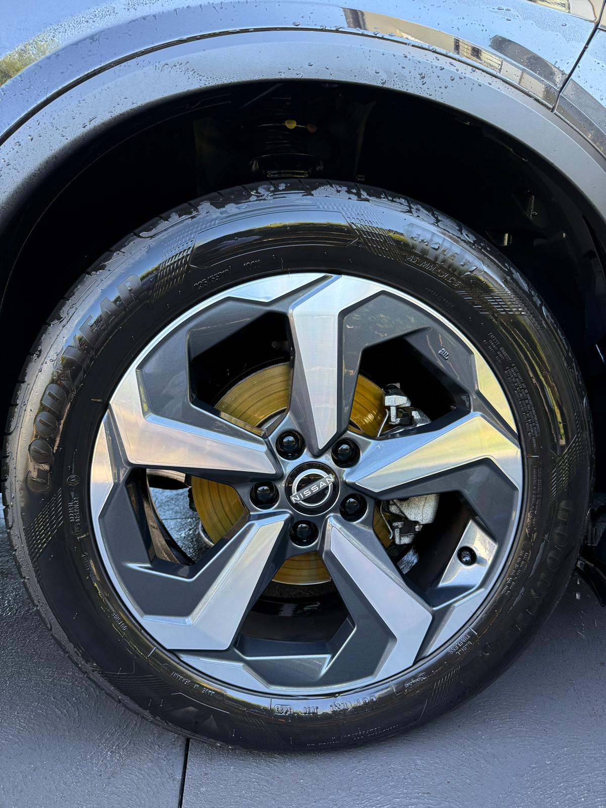 Tyre and wheel detail Sydney after — embedded brake dust removed, Tawazun Detailing